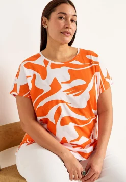 New Trikåtopp med korta ärmar Toppar & T-Shirts|Plus Size