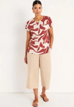 New Trikåtopp med korta ärmar Toppar & T-Shirts|Plus Size