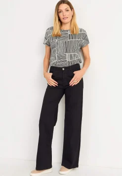 New Trikåtopp med korta ärmar Toppar & T-Shirts|Plus Size