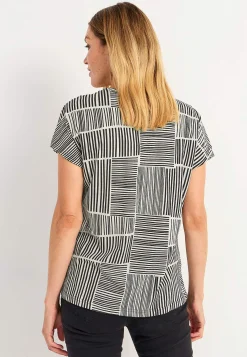 New Trikåtopp med korta ärmar Toppar & T-Shirts|Plus Size