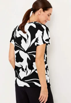 Trikåtopp med korta ärmar Toppar & T-Shirts|Plus Size