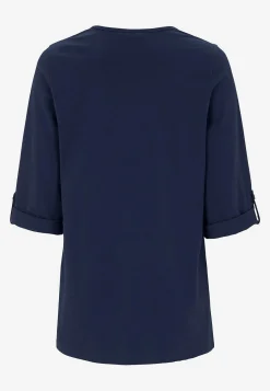New Trikåtopp med 3/4-långa ärmar Toppar & T-Shirts|Plus Size