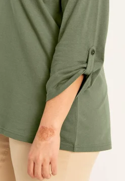 Discount Trikåtopp med 3/4-långa ärmar Toppar & T-Shirts|Plus Size