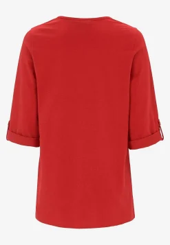 Clearance Trikåtopp med 3/4-långa ärmar Toppar & T-Shirts|Plus Size
