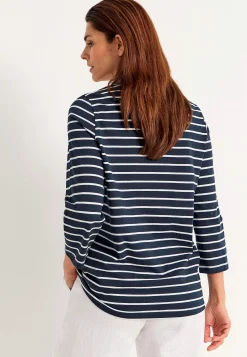 Online Trikåtopp med 3/4-långa ärmar Toppar & T-Shirts|Plus Size