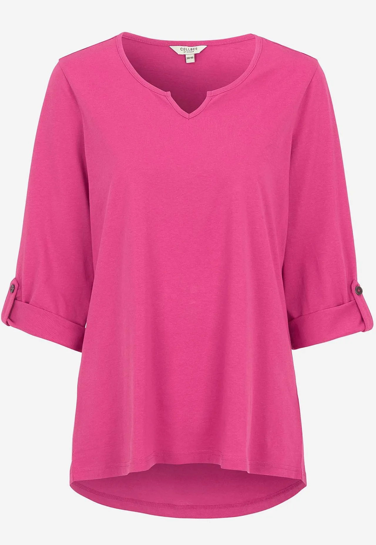 New Trikåtopp med 3/4-långa ärmar Toppar & T-Shirts|Plus Size