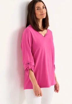 New Trikåtopp med 3/4-långa ärmar Toppar & T-Shirts|Plus Size