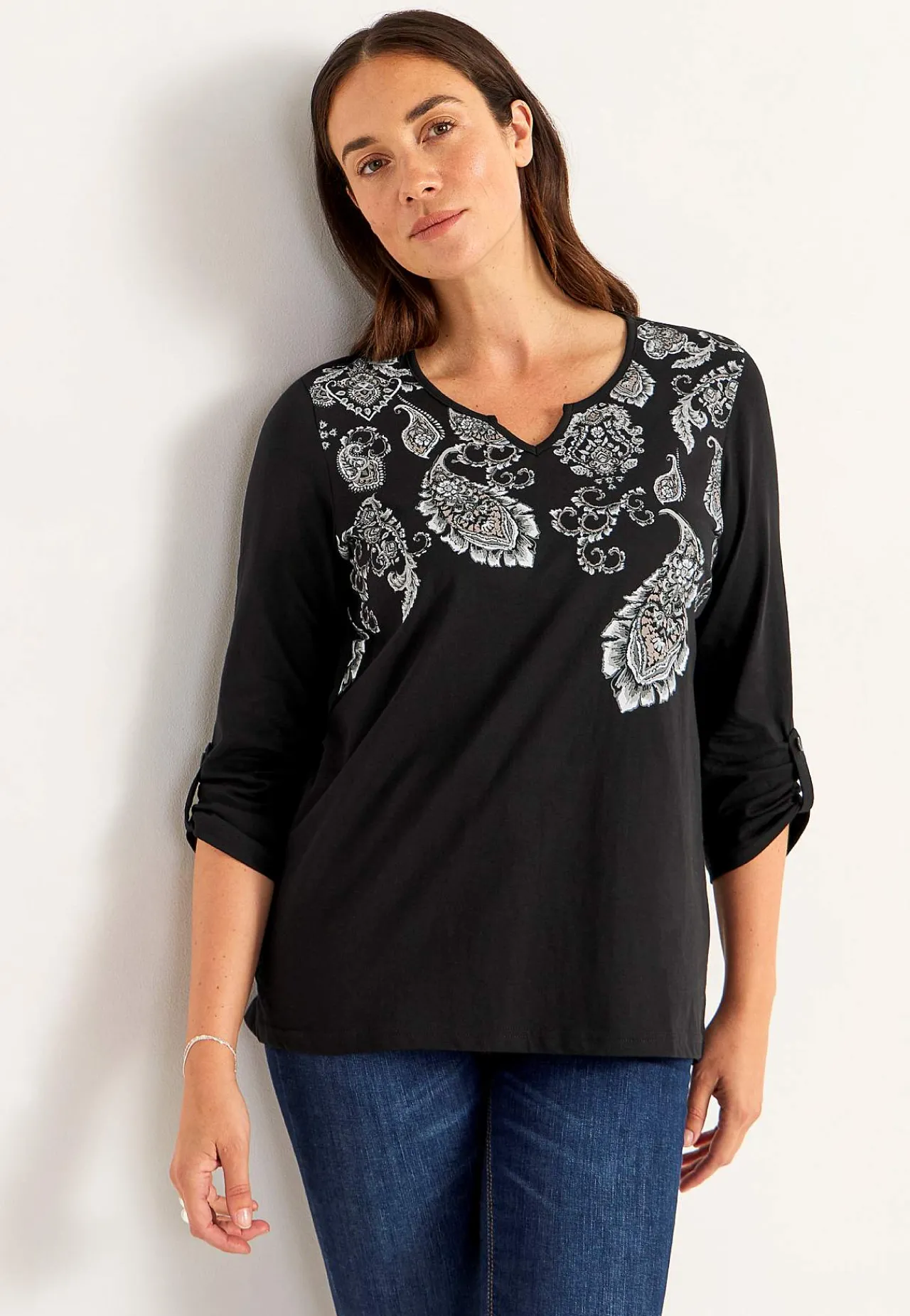 Best Trikåtopp med 3/4-långa ärmar Toppar & T-Shirts|Plus Size