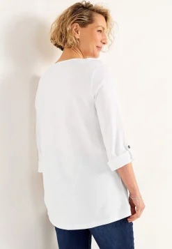 Hot Trikåtopp med 3/4-långa ärmar Toppar & T-Shirts|Plus Size