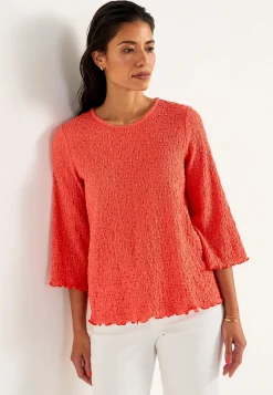 Clearance Trikåtopp med struktur Toppar & T-Shirts|Plus Size