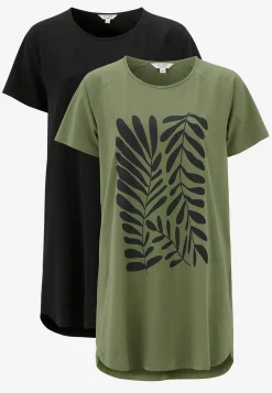 Best Trikåtunika i ekologisk bomull 2-pack Toppar & T-Shirts|Tunikor