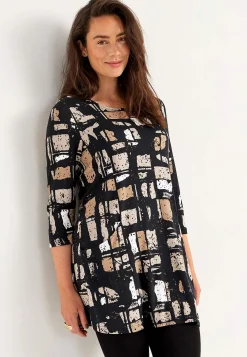 Clearance Trikåtunika med fickor Tunikor|Plus Size