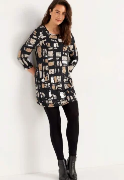Clearance Trikåtunika med fickor Tunikor|Plus Size