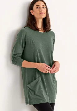 Discount Trikåtunika med fickor Tunikor|Plus Size