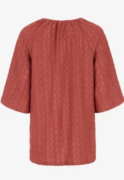 Online Trikåtunika med hålbroderi Toppar & T-Shirts|Tunikor