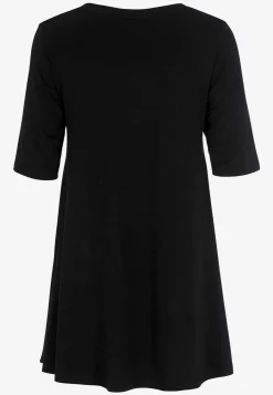 Outlet Trikåtunika med korta ärmar Tunikor|Plus Size
