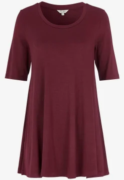 New Trikåtunika med korta ärmar Tunikor|Plus Size