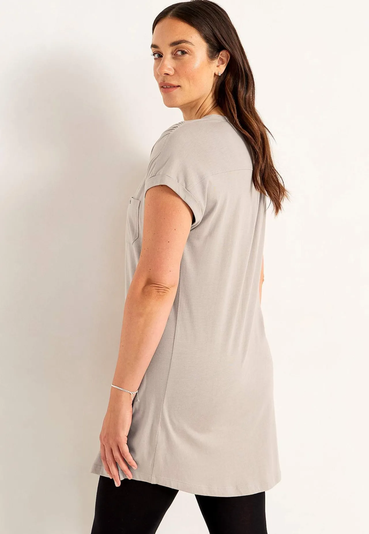 Clearance Trikåtunika med metallknappar Tunikor|Plus Size