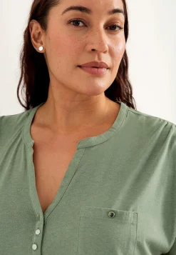 Sale Trikåtunika med metallknappar Tunikor|Plus Size