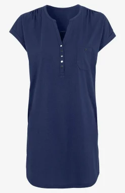 Clearance Trikåtunika med metallknappar Tunikor|Plus Size