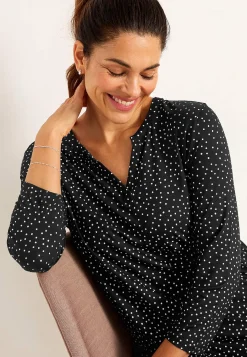 Clearance Trikåtunika med 3/4-ärm Tunikor|Plus Size