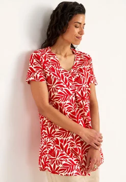 Hot Trikåtunika med smickrande veck Tunikor|Plus Size