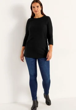 Discount Trikåtunika med struktur Tunikor|Plus Size