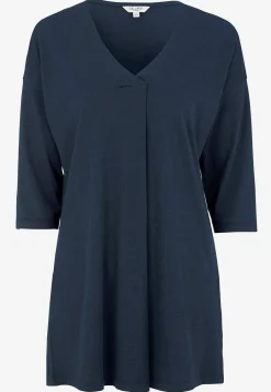 Trikåtunika med veckdetalj Tunikor|Plus Size