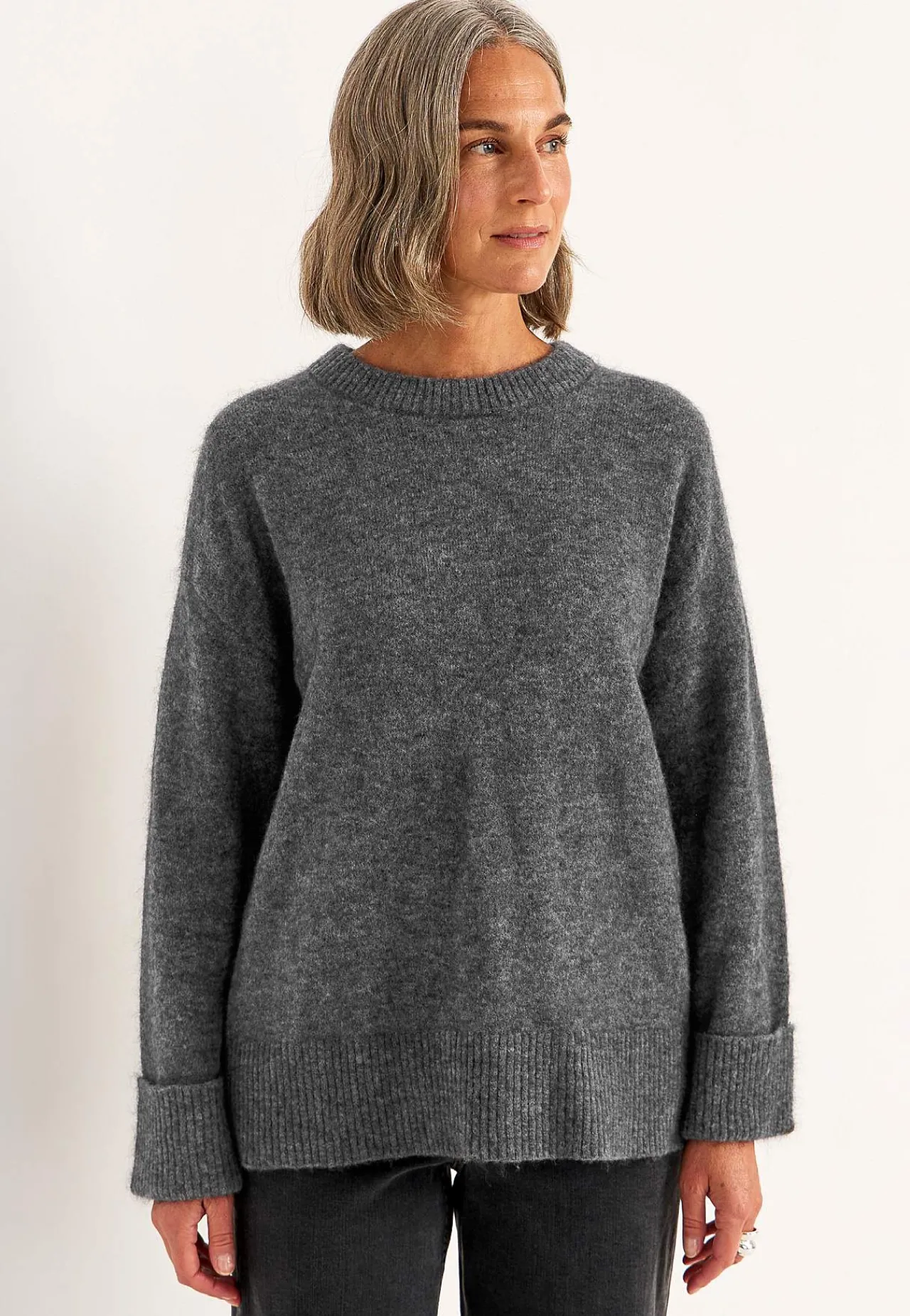 Outlet Tröja Premium i mohair- och ullblandning Tröjor & Cardigans|Stickat