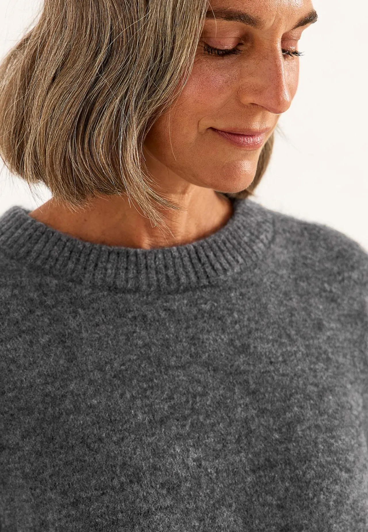 Outlet Tröja Premium i mohair- och ullblandning Tröjor & Cardigans|Stickat