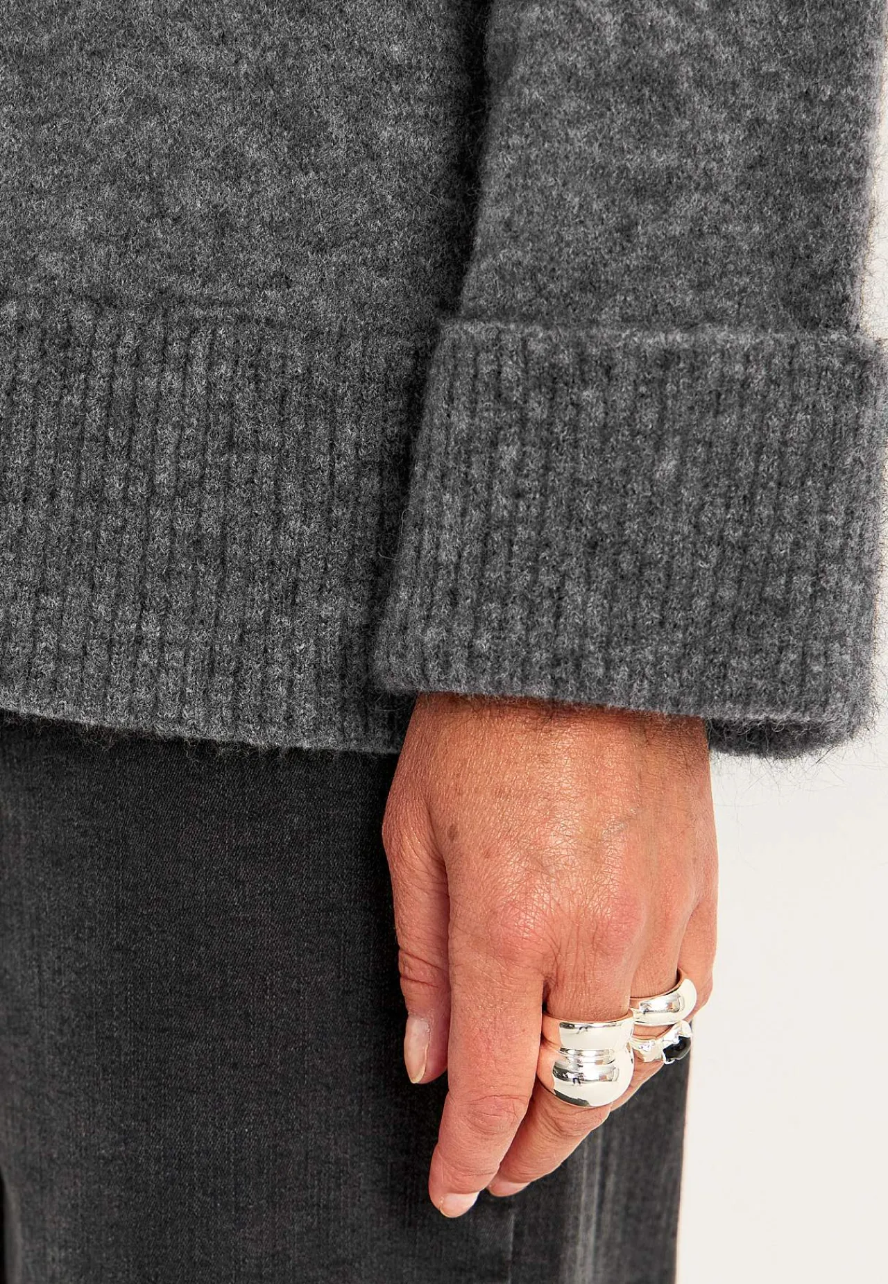 Outlet Tröja Premium i mohair- och ullblandning Tröjor & Cardigans|Stickat