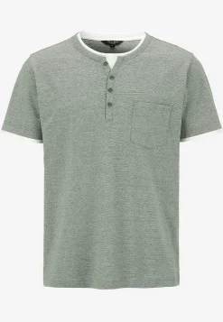Discount T-shirt med knappslå T-Shirts & Pikétröjor|Plus Size