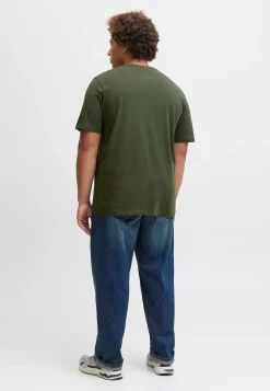 Outlet T-shirt med stort tryck framtill T-Shirts & Pikétröjor|Plus Size