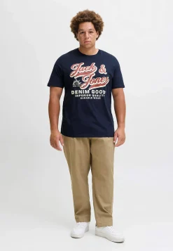 Outlet T-shirt med stort tryck framtill T-Shirts & Pikétröjor|Plus Size