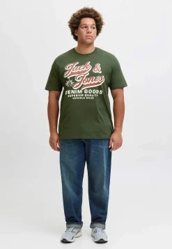 Outlet T-shirt med stort tryck framtill T-Shirts & Pikétröjor|Plus Size