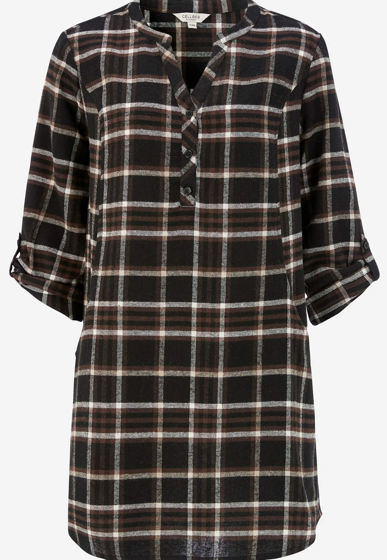 Hot Tunika i flanell med fickor Tunikor|Plus Size
