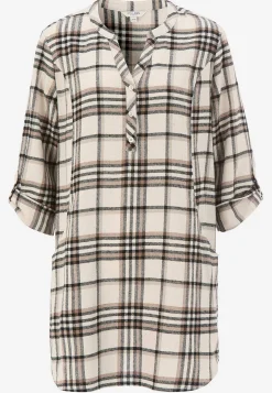 Clearance Tunika i flanell med fickor Tunikor|Plus Size