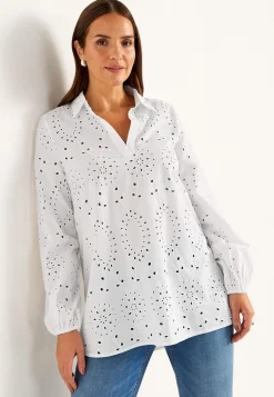 Online Tunika med brodyr Toppar & T-Shirts|Skjortor & Blusar