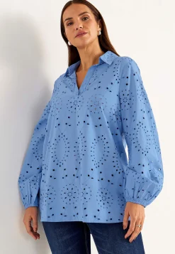 Online Tunika med brodyr Toppar & T-Shirts|Skjortor & Blusar