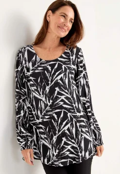 Outlet Tunika med strukturvävt tyg Tunikor|Plus Size