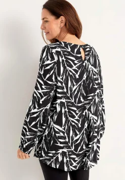 Outlet Tunika med strukturvävt tyg Tunikor|Plus Size