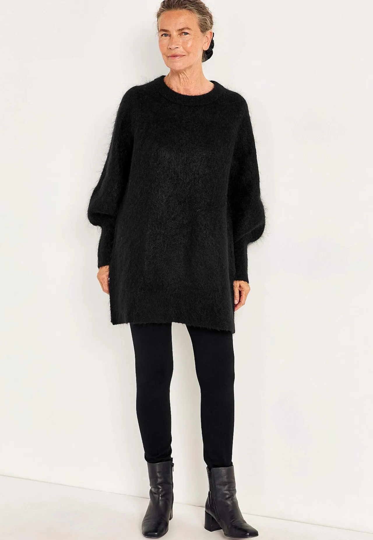 Outlet Tunika Premium i mohair- och ullblandning Tröjor & Cardigans|Stickat