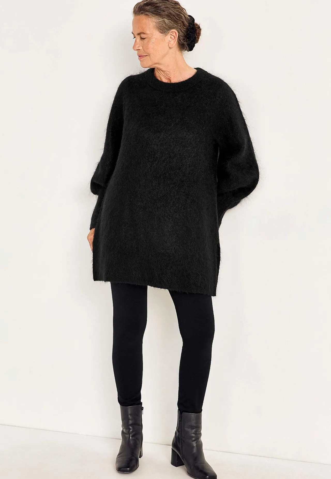 Outlet Tunika Premium i mohair- och ullblandning Tröjor & Cardigans|Stickat