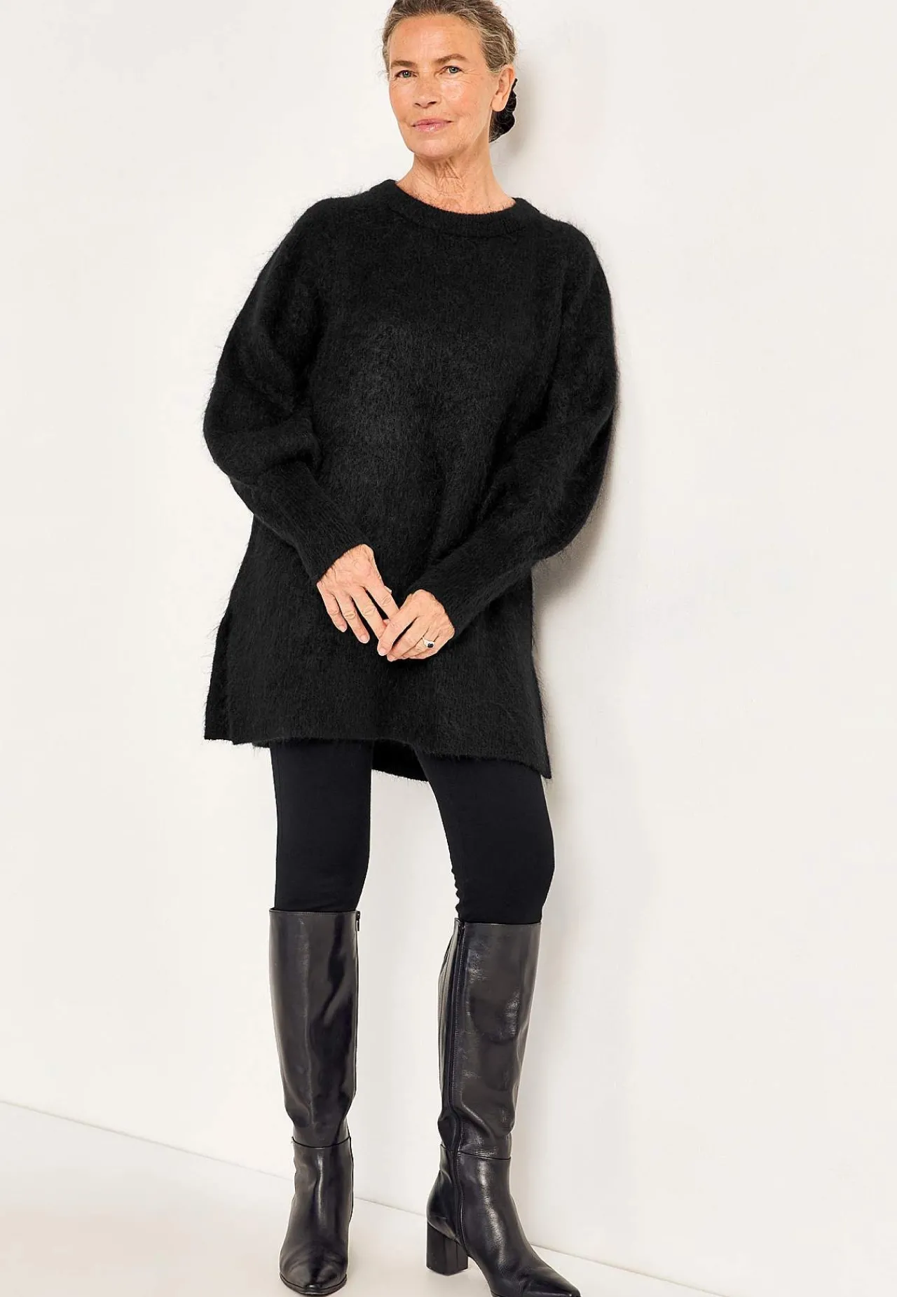 Outlet Tunika Premium i mohair- och ullblandning Tröjor & Cardigans|Stickat
