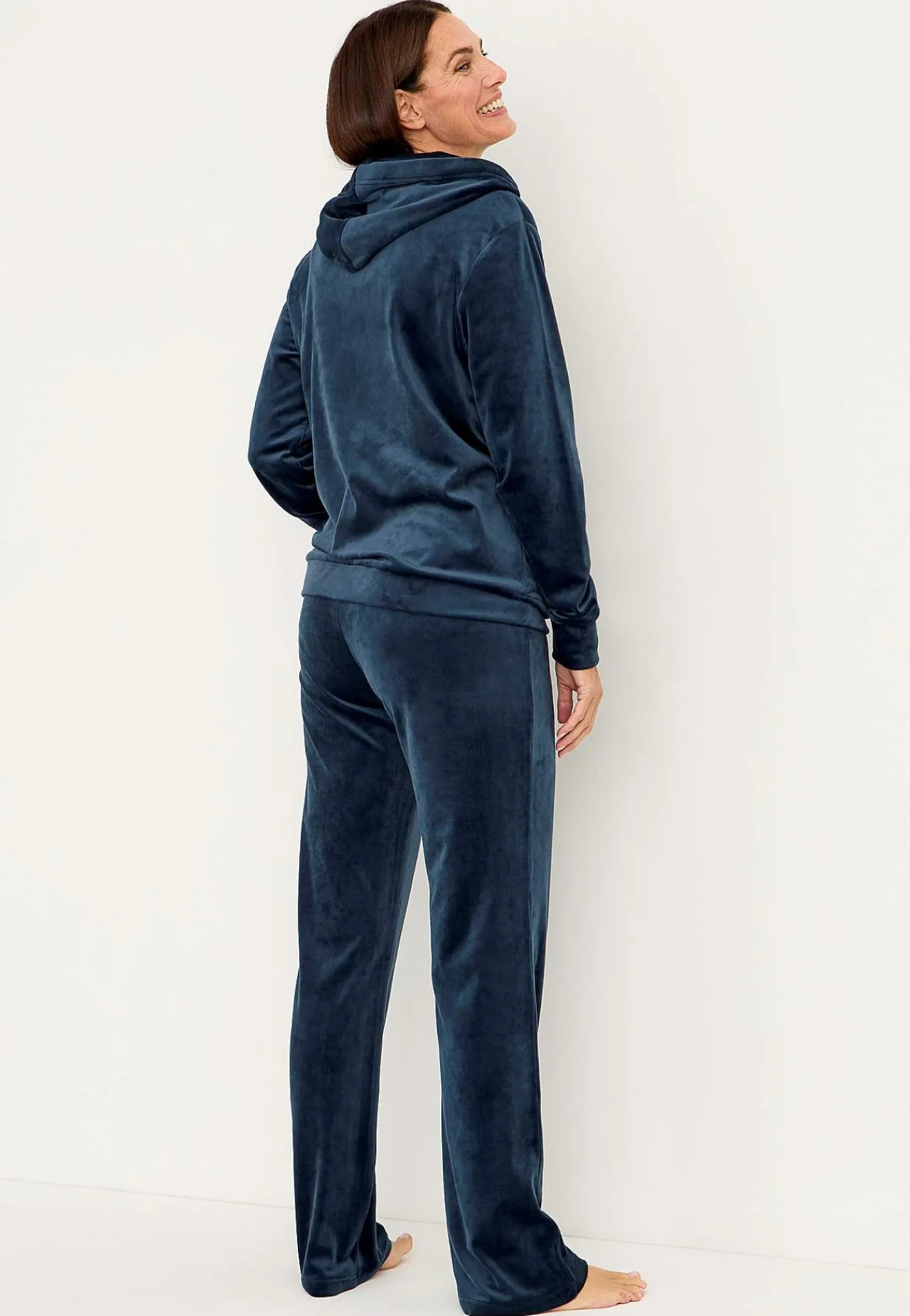 Discount Tvådelat velourset Plus Size|Sov- & Myskläder