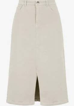 Outlet Twillkjol med slits Klänningar & Kjolar|Matchande Set