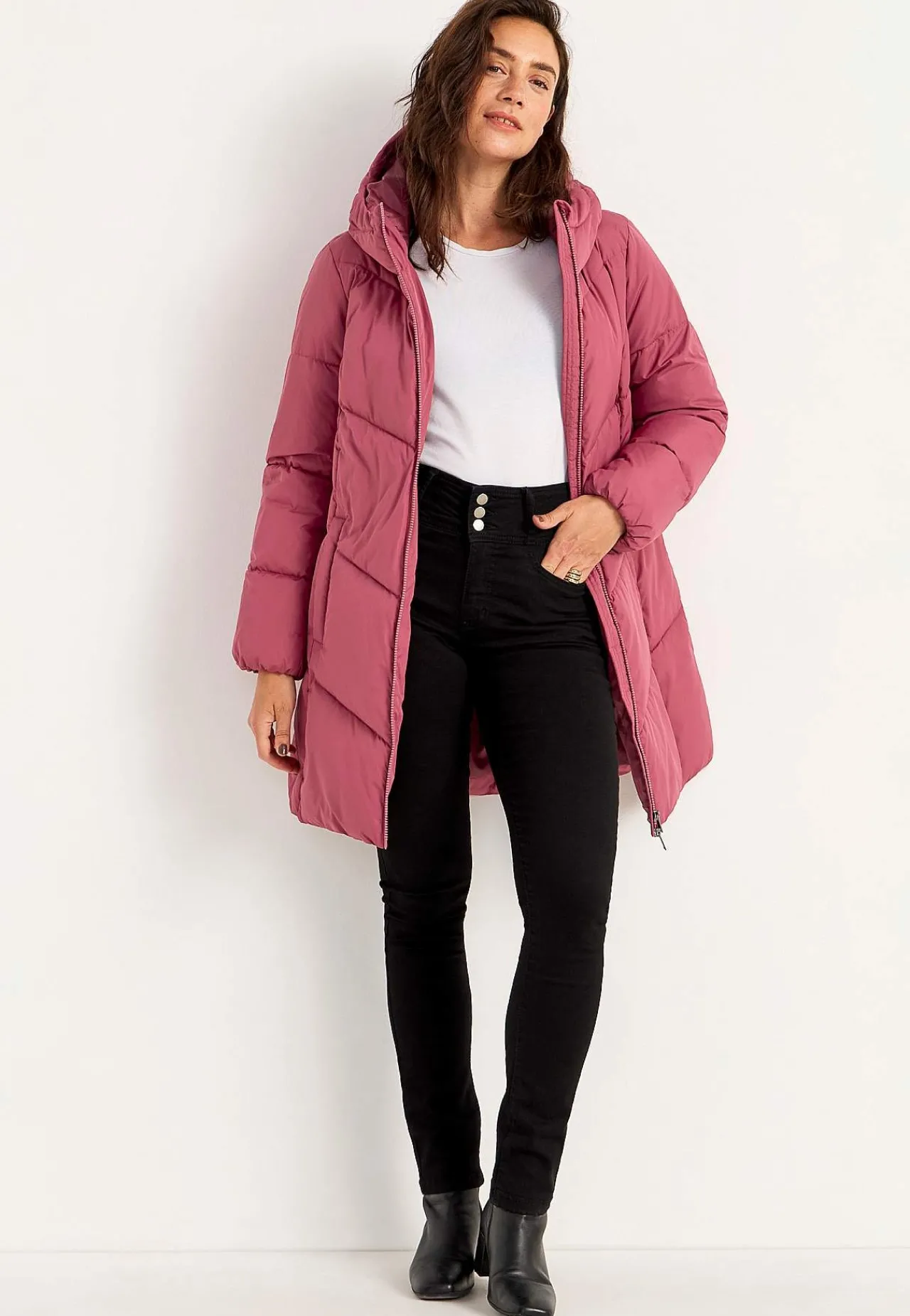 Varm jacka med fluffig vaddering Jackor & Kappor|Plus Size
