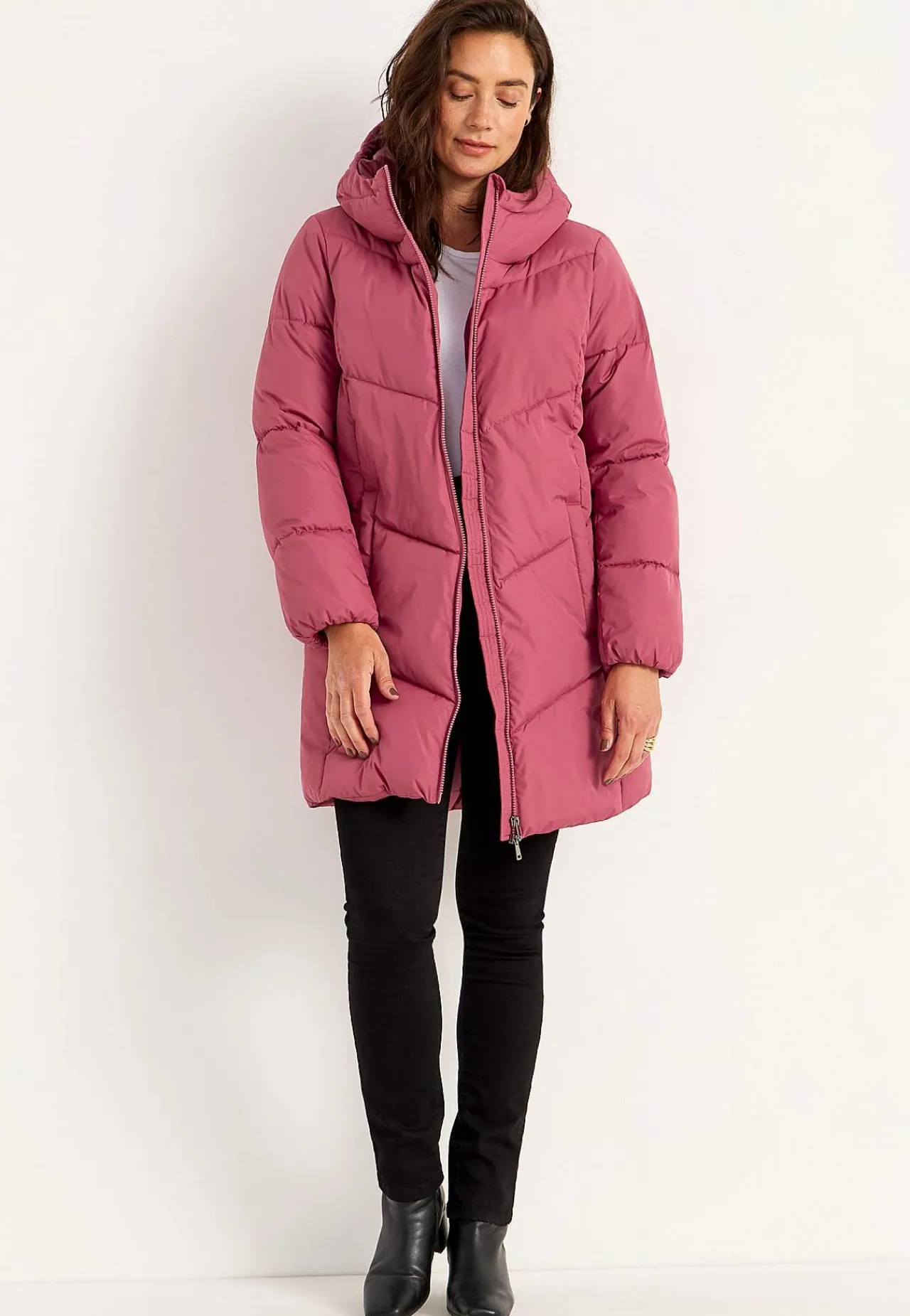 Varm jacka med fluffig vaddering Jackor & Kappor|Plus Size