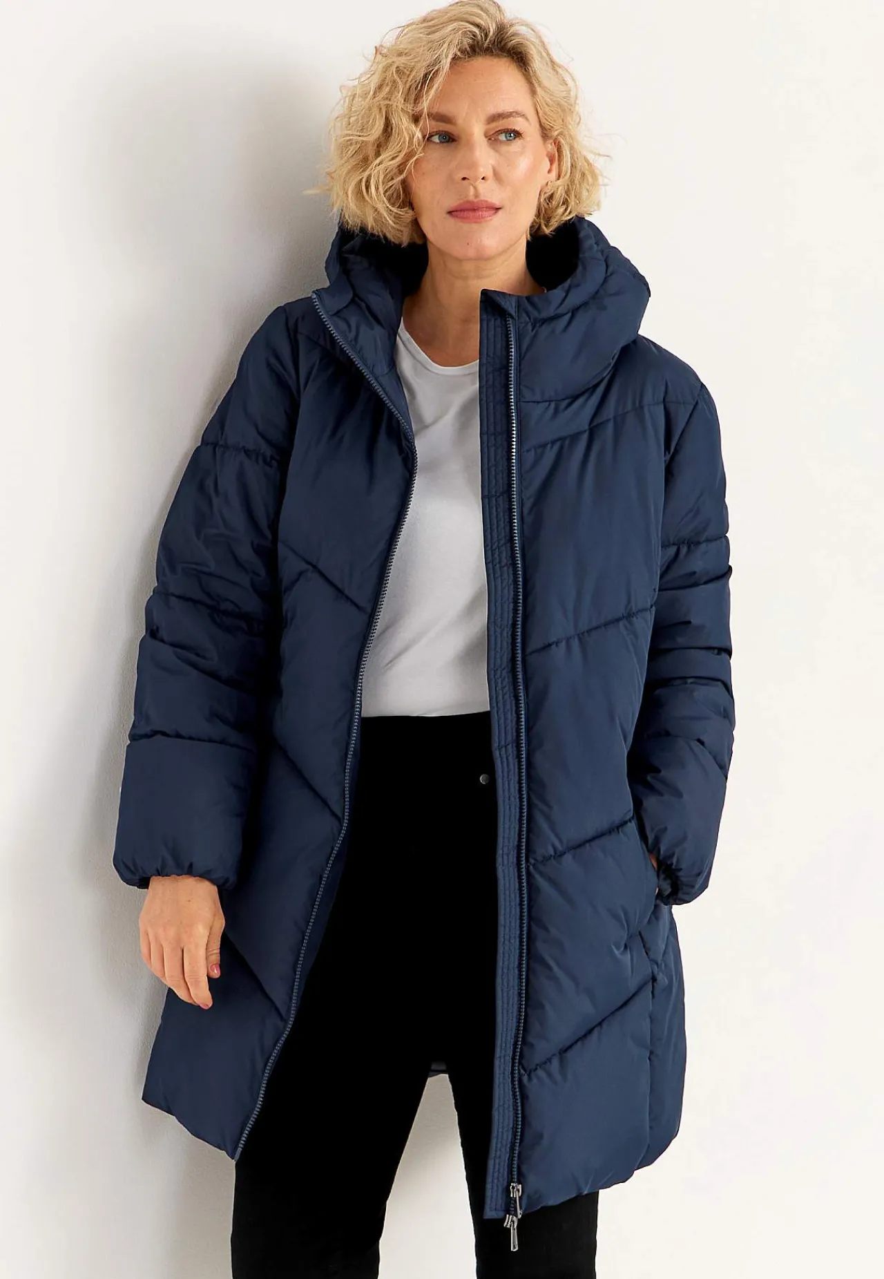 Varm jacka med fluffig vaddering Jackor & Kappor|Plus Size
