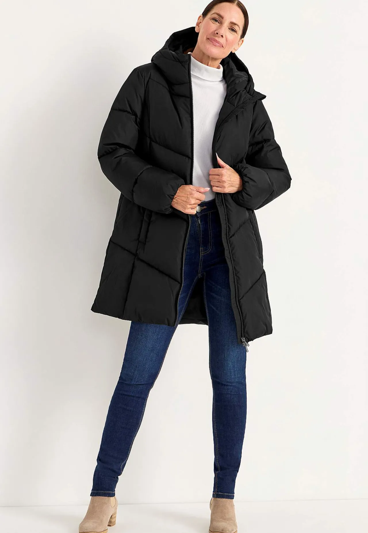 Varm jacka med fluffig vaddering Jackor & Kappor|Plus Size